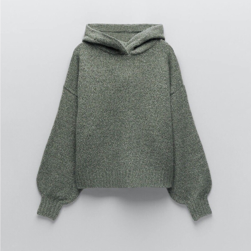 Zara Green Hoodie Sweater